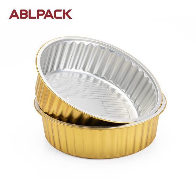ABLPACK 4000ML/169OZ Round shape aluminum foil container with plastic lid ABLPACK 4000ML/169OZ Round shape aluminum foil container with plastic lid