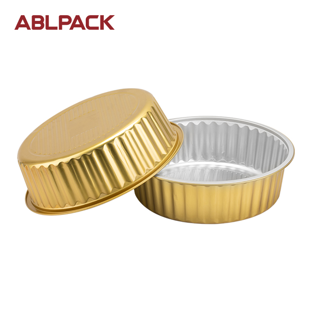 ABLPACK 4000ML/169OZ Round shape aluminum foil container with plastic lid ABLPACK 4000ML/169OZ Round shape aluminum foil container with plastic lid