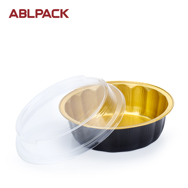 ABLPACK 420ML/ 14.3 OZ round shape aluminum foil cups with plastic lid ABLPACK 420ML/ 14.3 OZ round shape aluminum foil cups with plastic lid