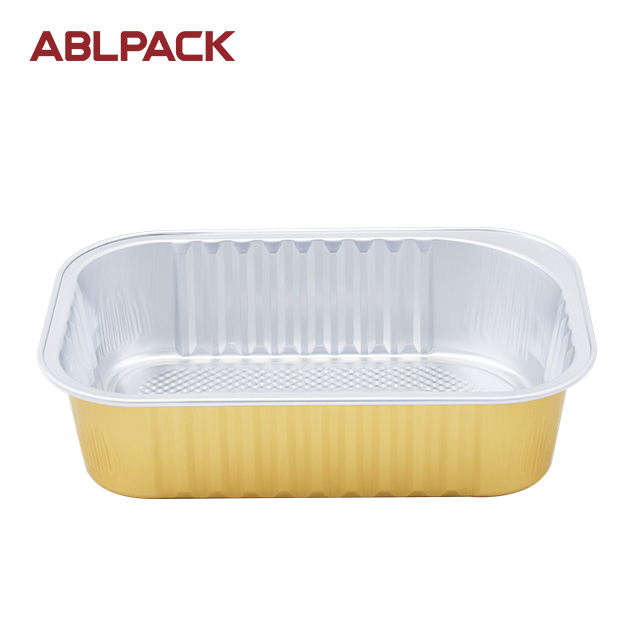 ABLPACK 450ML/ 15 OZ rectangular shape aluminum foil tray with alu lid ABLPACK 450ML/ 15 OZ rectangular shape aluminum foil tray with alu lid