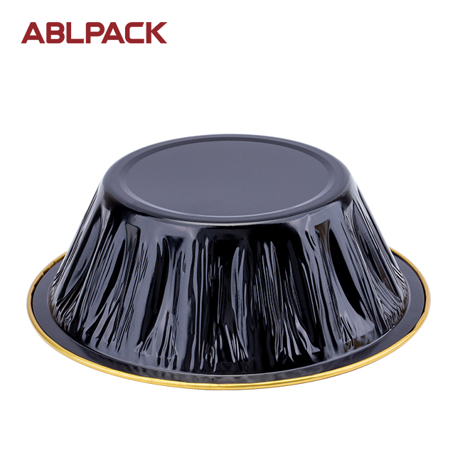 ABLPACK 550ML/ 18 OZ Round shape aluminum foil baking bowl with PET lid ABLPACK 550ML/ 18 OZ Round shape aluminum foil baking bowl with PET lid