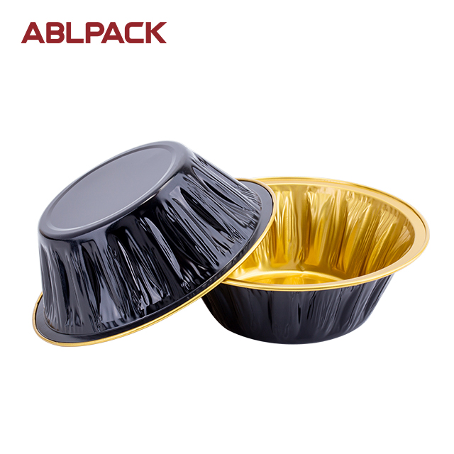 ABLPACK 550ML/ 18 OZ Round shape aluminum foil baking bowl with PET lid ABLPACK 550ML/ 18 OZ Round shape aluminum foil baking bowl with PET lid
