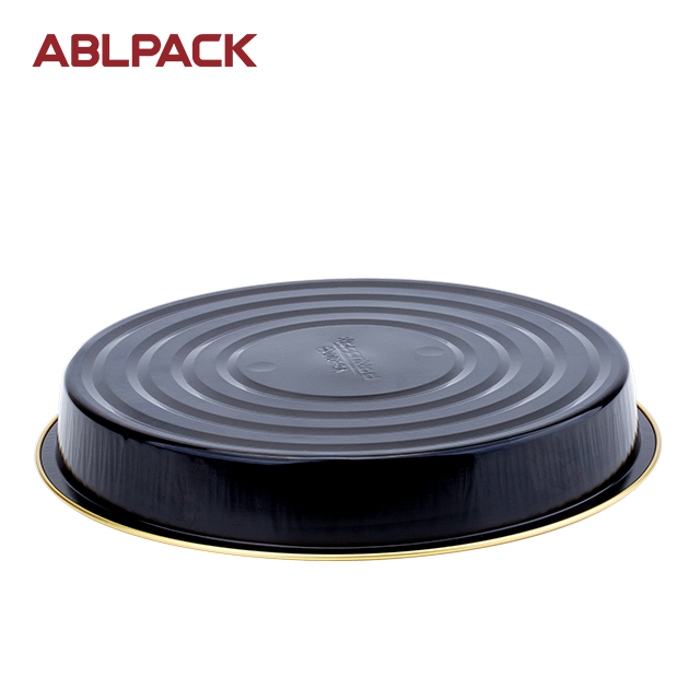 China High Quality Disposable Aluminum Food Containers Factories – ABLPACK 580 ML/19.3 OZaluminum foil round baking pan with PET lid – ABL Baking detail pictures