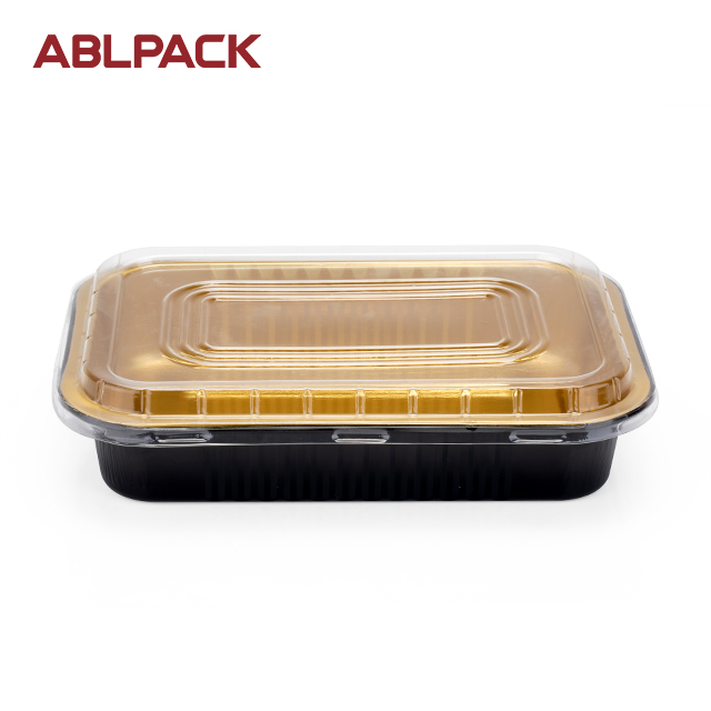 ABLPACK 590ML/ 19.9OZ rectangular shape aluminum foil loaf pan with PET lid