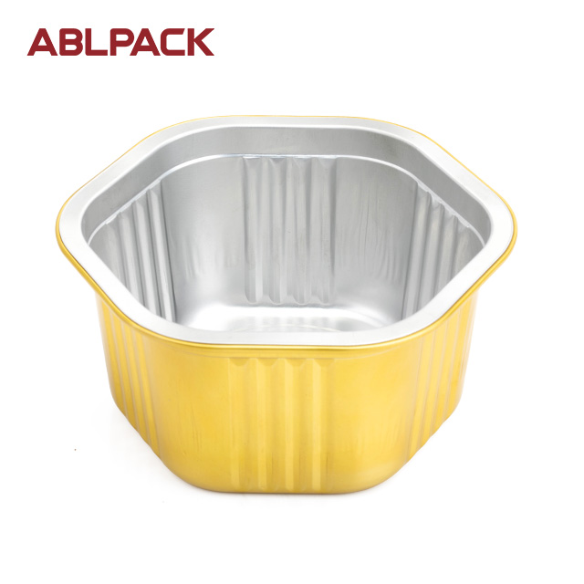 ABLPACK 598ML/  21OZ Special shape aluminum foil baking cups with PET lid