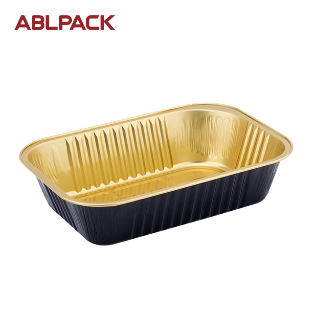 China High Quality Takeout Food Container Factories –ABLPACK 620 ML/20.7 OZ aluminum foil takeaway food container with PET lid – ABL Baking detail pictures