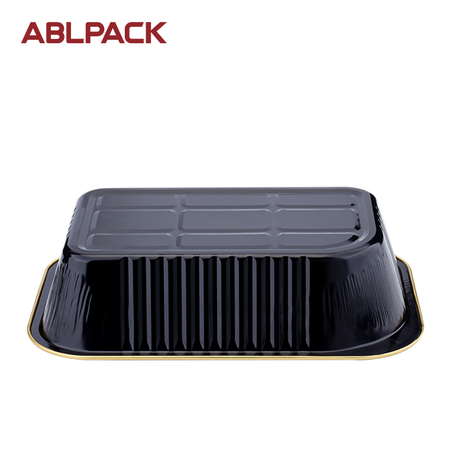 China High Quality Takeout Food Container Factories –ABLPACK 620 ML/20.7 OZ aluminum foil takeaway food container with PET lid – ABL Baking detail pictures