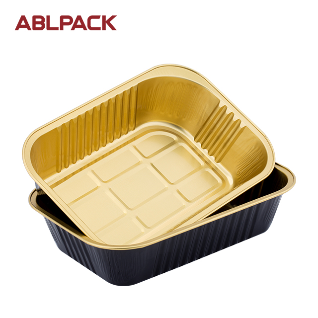 China High Quality Takeout Food Container Factories –ABLPACK 620 ML/20.7 OZ aluminum foil takeaway food container with PET lid – ABL Baking detail pictures