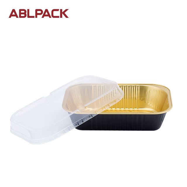 China High Quality Takeout Food Container Factories –ABLPACK 620 ML/20.7 OZ aluminum foil takeaway food container with PET lid – ABL Baking detail pictures