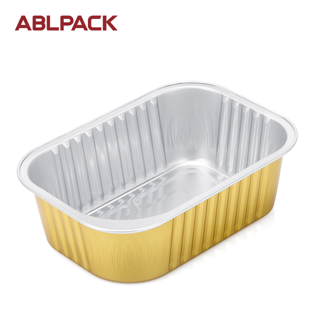 ABLPACK 650ML/22OZ Rectangular shape aluminum foil container for takeaway food ABLPACK 650ML/22OZ Rectangular shape aluminum foil container for takeaway food