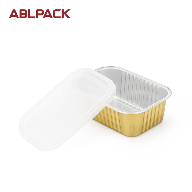 ABLPACK 650ML/22OZ Rectangular shape aluminum foil container for takeaway food ABLPACK 650ML/22OZ Rectangular shape aluminum foil container for takeaway food
