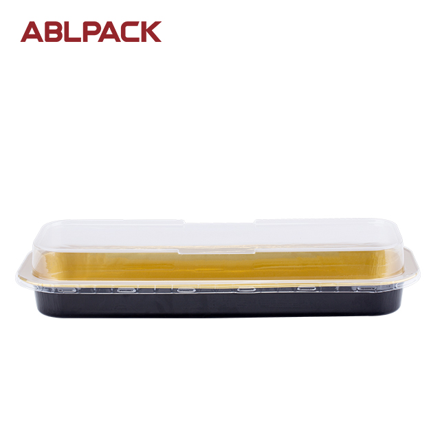 ABLPACK 718ML/ 24 OZ Rectangular shape aluminum food container with PET lid