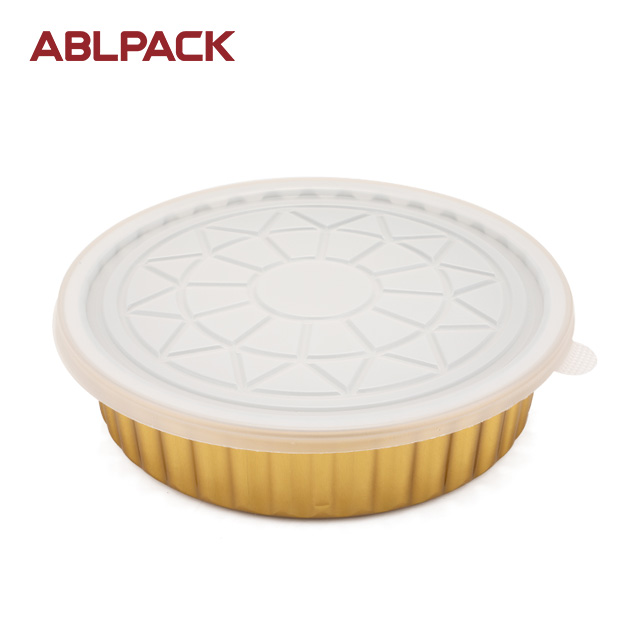ABLPACK 875ML/ 30OZ Round shape aluminum foil baking pans with PP lid ABLPACK 875ML/ 30OZ Round shape aluminum foil baking pans with PP lid