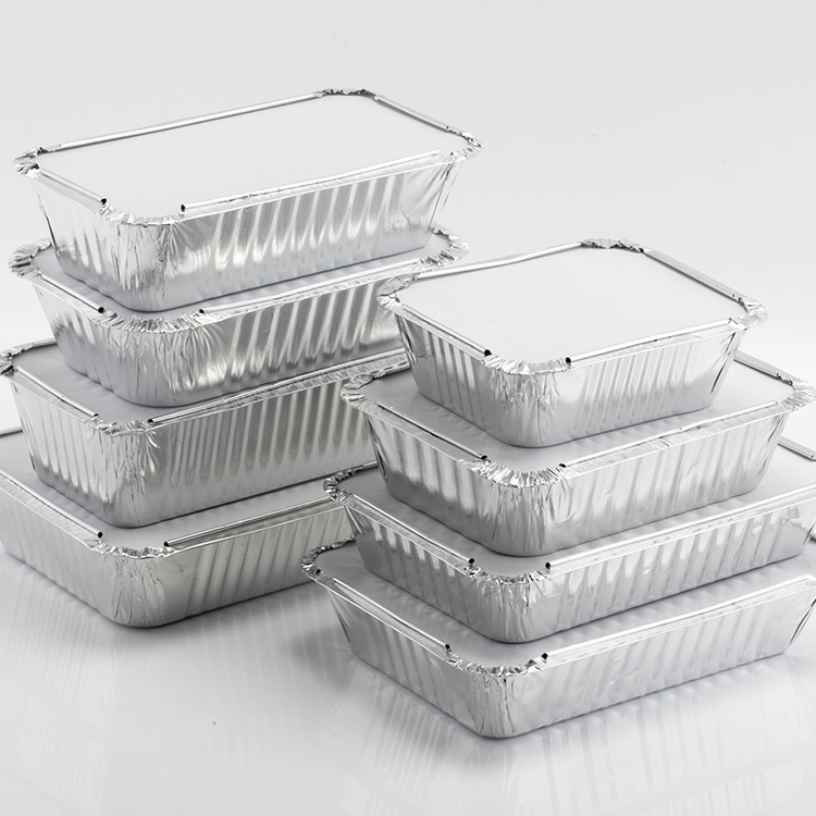 China High Quality Regular Aluminum Foil Container Factories –Disposable aluminum foil containers with lids – ABL Baking detail pictures